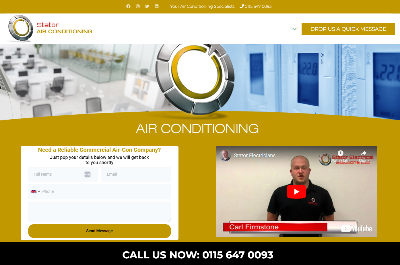 Air Conditioning installer in Nottingham, Derby and Mansfield