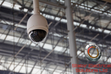 picture of a security camera in an industrial setting